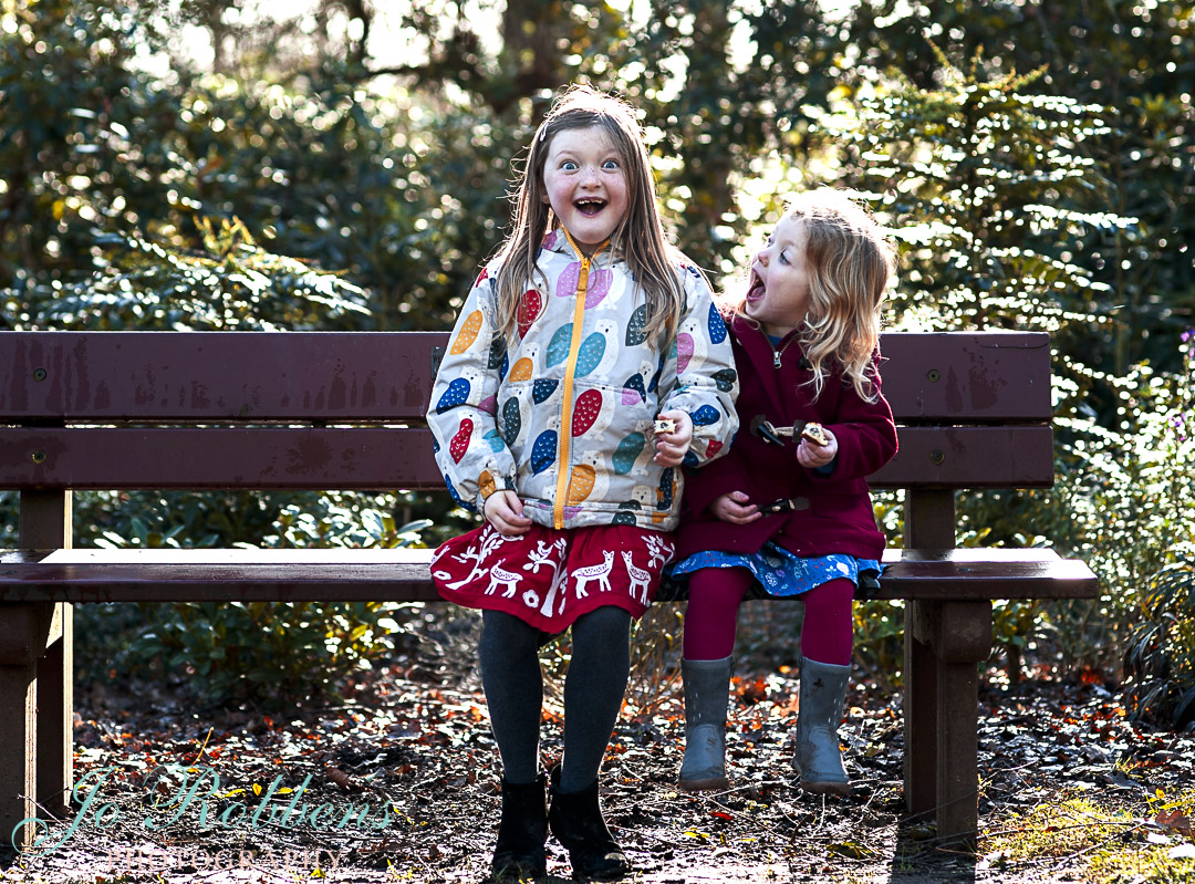 Two sisters having fun together on their Family photoshoot