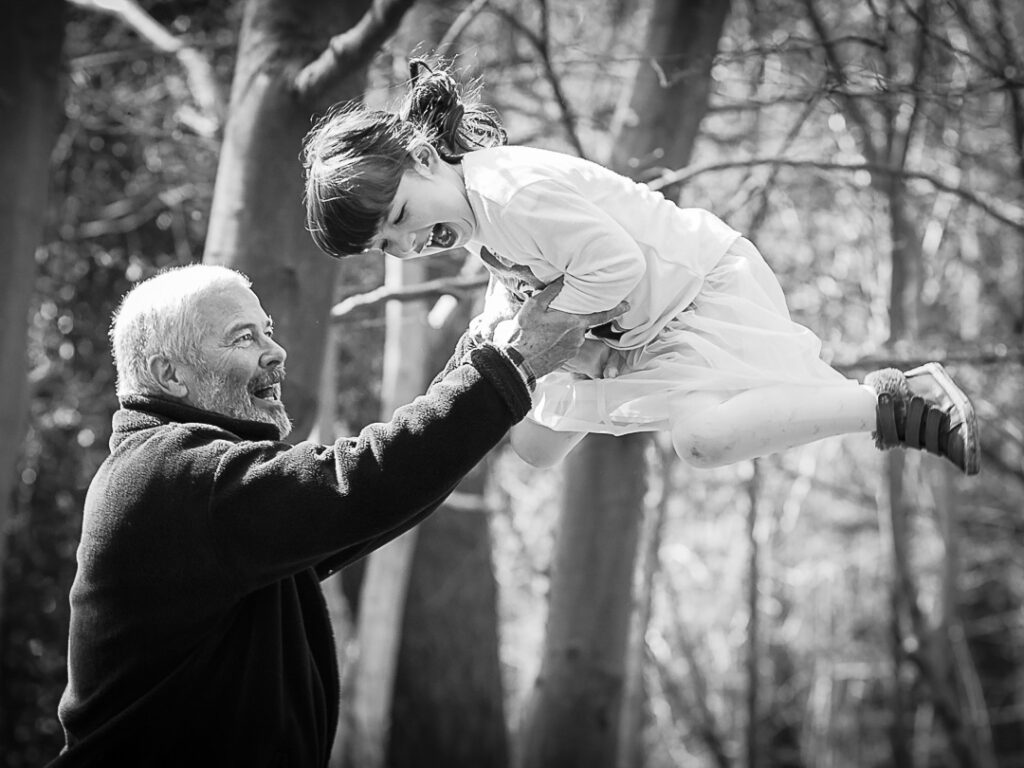 Grandad and Grand daughter enjoying time together