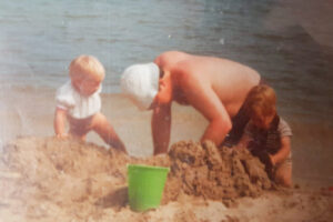 image of childhood on the beach