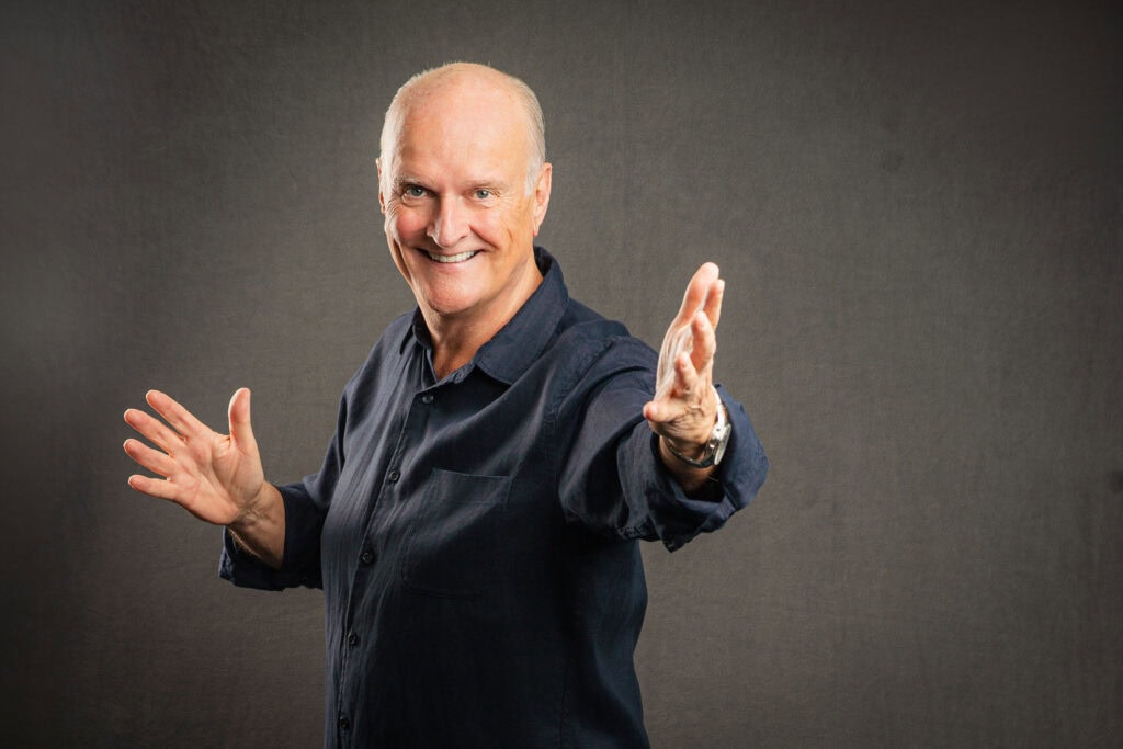 Voice artist performing in front of the camera