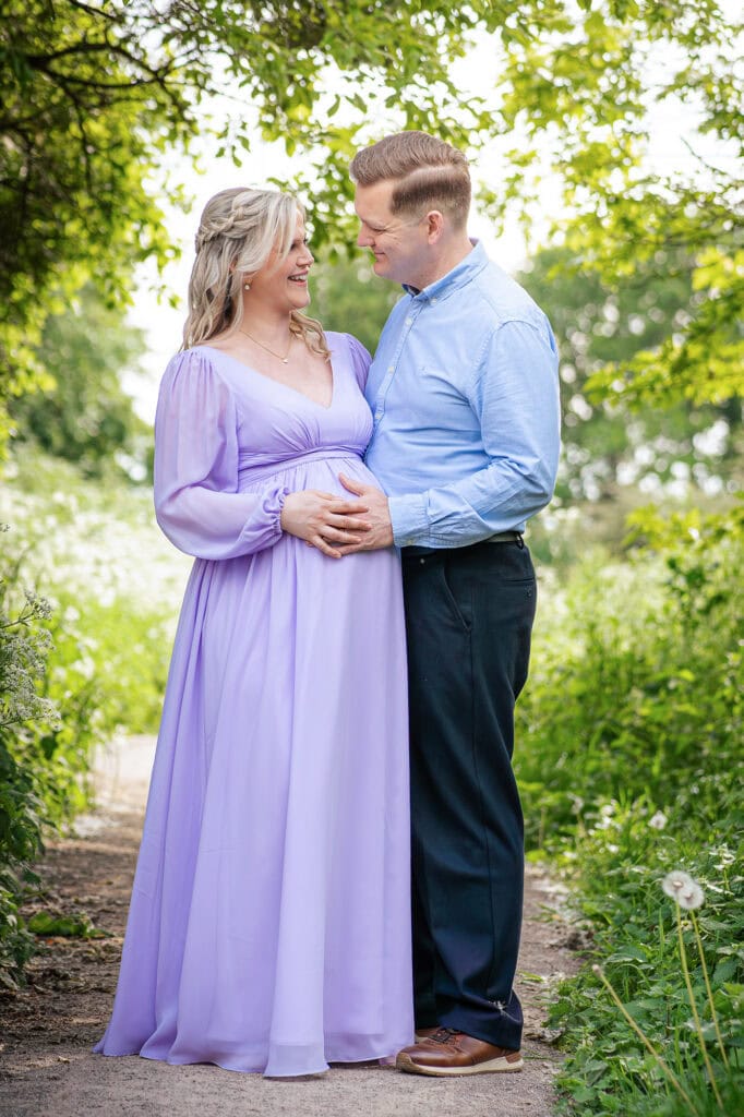 Husband and wife on a Surrey outdoor family photoshoot