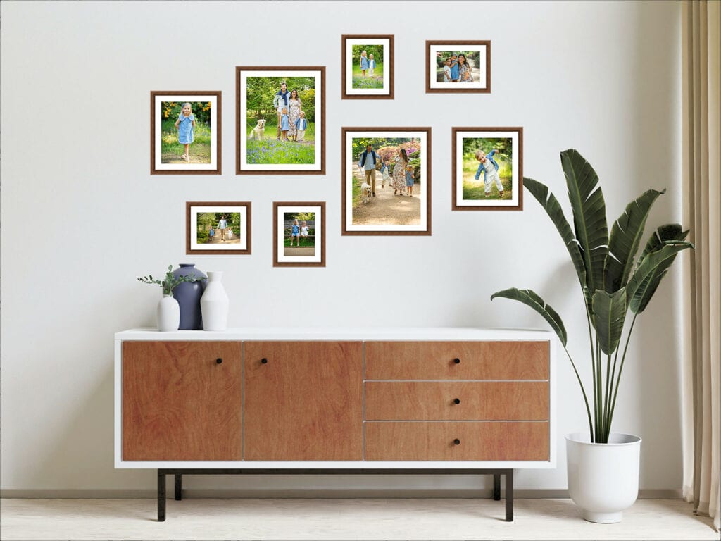 image of bespoke family photography designed and installed in a families home
